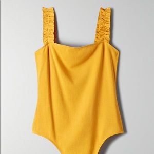 Aritzia Sunday best bodysuit with frilled straps